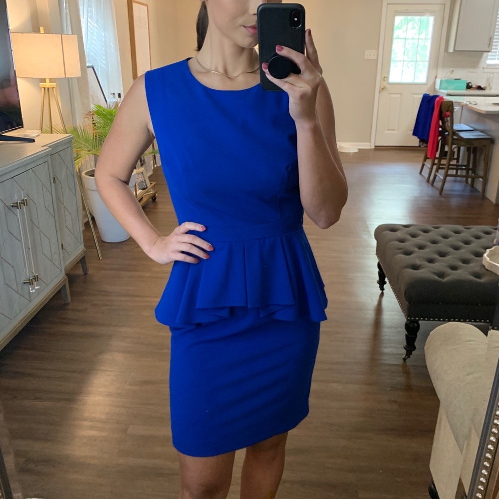 Blue Peplum Dress